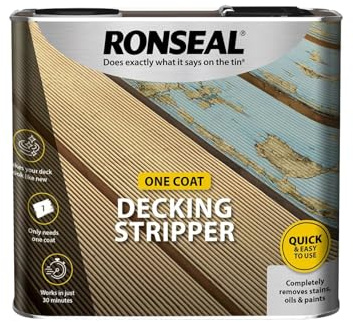 Ronseal DS25L30M Decking Stripper 2.5 Litre, 2.5L | Removes coatings and treatment residues prior to reapplication, with 30-minute action time and 5m²/L coverage.