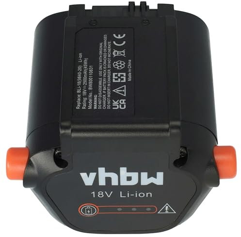 vhbw Akku kompatibel mit Gardena Akku-Teleskop-Heckenschere THS Li-18/42 (8881-20) ersetzt BLi-18 (9840-20, 9839-20) - (Li-Ion, 2500mAh, 18V)
