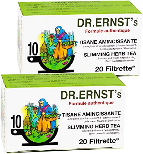 Fine Tonic Dr. Ernst's n°10 - Formule authentique TISANE AMINCISSANTE - Lot de 2 Boîtes de 20 sachets de 2g