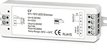 0/1-10V 1CH 8A Dimmable Switches Led Driver 1 Channel 0-10V Constant Voltage LED Dimmer Led Dimming Controller PWM Led Dimmer 5-36V