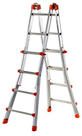 SCALA IN ALLUMINIO TELESCOPICA PEPPINA MEDIA GIERRE 5+5 ALTEZZA max 4.81