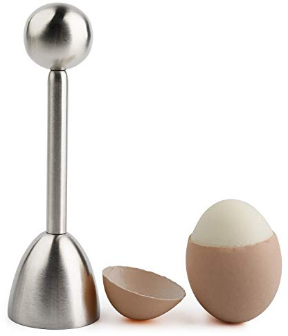 Egg Cracker Topper Cutter for Soft Boiled Eggs Stainless Steel Shell Remover Separator Kitchen Tool