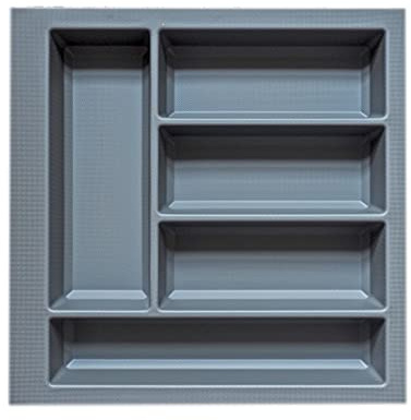 Basalt Grey Non Slip Cutlery Tray for 500mm Blum Legrabox Drawer | 422mm L x 422mm W | Storage | Organisation
