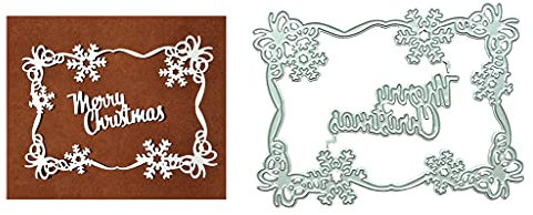 ECMQS Frohe Weihnachten Schneeflocken DIY Stanzschablone, Scrapbooking Prägeschablonen Stanzformen Schablonen Für Scrapbooking