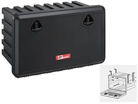 FTsolid Unterbaubox Staubox 800x500x460 – Box + vertikale Halterung | Anhängerkiste – Staukasten – LKW – Gurtkiste – Unterflurbox – Werkzeugkiste