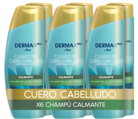 H&S DermaXPro Calmante Champú Anticaspa 300ml con Extracto de Aloe Vera y Complejo de Ceramida. Alivia el Cuero Cabelludo Seco
