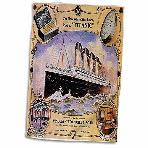 Wash Cloths Star Line Titanic Vinolia Otto Toilet Soap Advertising Poster Bath Sheets Hair Drying Washcloths Durable Face Cloths For Everyday Daily Use Children 40X70Cm