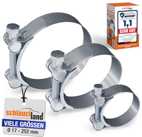10 Stück SCHLAUCHSCHELLE HEAVY DUTY Ø 38-41mm Gelenkbolzenschelle INOX W4 Edelstahl V2A 1.4301 rostfrei | AUSWAHL 17-252mm & 1/10/20/50/100 Stck | Edelstahlschelle T-Bolzen Rohr-Schelle | PREMIUM
