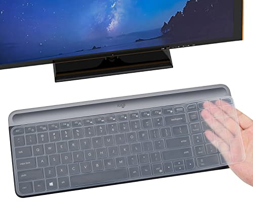 Logitech MK470 & K580 K585 Tastaturabdeckung - Silikon Staubschutz Skin Protector, Transparent