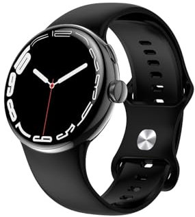 WIFIT - Smartwatch WiWatch R1 nero Android e iOS - 1.3 AMOLED - A-GPS - Cardiofrequenzimetro - Monitor del sonno - Sensore di ossigeno - 100 modalità sportive - Durata di 14 giorni., Nero, Large,
