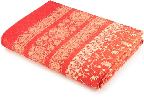 Bassetti Brenta Tagesdecke aus 100% Baumwolle in der Farbe Mandarine O1, Maße: 240x255 cm - 9328488