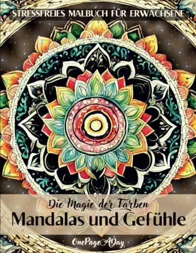 MANDALAS UND GEFÜHLE: Die Magie der Farben. Stressfreies Malbuch für Erwachsene