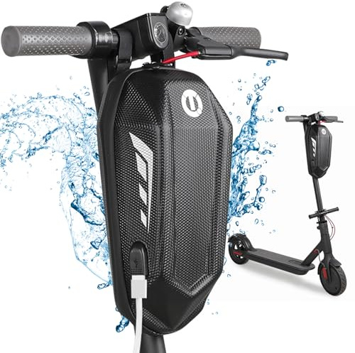 FINEW 3L Große Kapazität E Scooter Tasche, wasserdichte Taschen | Taschen für E Scooter mit USB, Lenkertasche Roller Tasche Zubehör, Passend für die meisten Roller