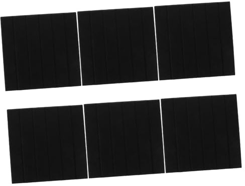 ULDIGI Akustikpaneele aus Polyesterfilz Vertikal Gestreift 30x30cm 6 Stück Schwarz für Wand und Decke Akustik Schalldämmung | Polyesterfaser, Vertikale Streifen, für Türen und Kleine bis Mittelgroße Räume