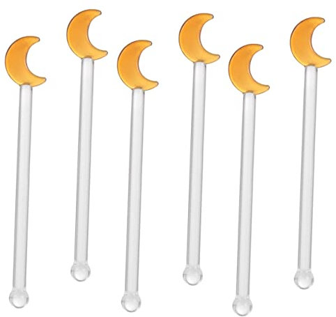 18 Stk Rührstäbchen aus Glas Glasstab gläserspüler glasrührstäbchen Glasrührstäbe Glasrührer für Fruchtsaft Getränke Spieß trinken Wein kreative Rührer Trinkrührer Wiederverwendbar Alipis
