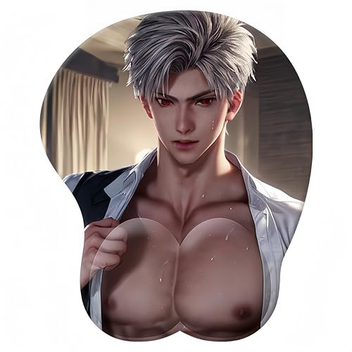 Odrys Love and Deepspace Mauspad, 3D-Anime-Gaming-Mauspad mit großer Brust und Gel-Handballenauflage, ergonomisches Mauspad mit Rutschfester PU-Unterseite.
