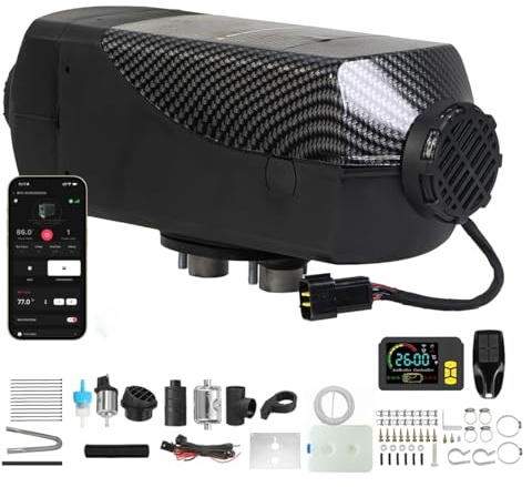 Sunster 2KW Luft Dieselheizung Standheizung, 12V 24V Diesel Standheizung mit LCD-Display, Fernbedienung & Bluetooth-APP, Auto Start Stopp, 10L Dieselheizung für Auto RV LKW Wohnmobil