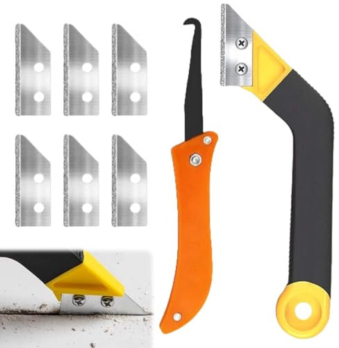 Strumento per Rimozione Fughe,Raschietto per Piastrelle,Utensile per Rimuovere Fughe Piastrelle,Piastrelle Strumento di Rimozione Malta,per Pulizia Pulisci Fughe per Giunti