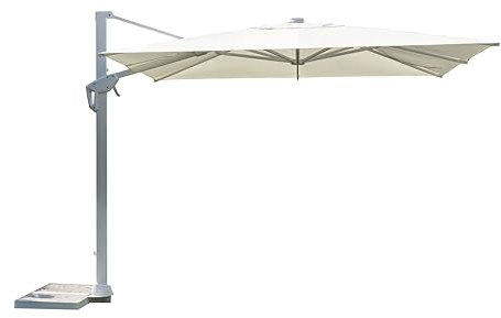 Gruppo Maruccia - Ombrellone da Giardino 3x4 Metri - Palo Laterale in Alluminio, Telo Idrorepellente - Adatto all'Uso Professionale - Colore Bianco