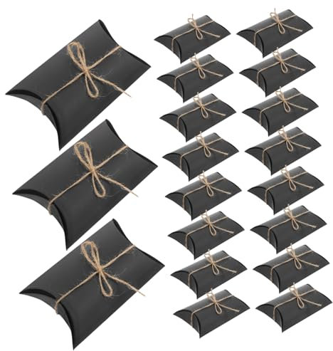iplusmile 50stücke Kissenform Bonbonschachteln Aus Kraftpapier Kleine Papierschachteln Mit Schnüren Verpackungsschachteln Für Süßigkeiten Geschenkboxen Für Hochzeit Und Veranstaltungen