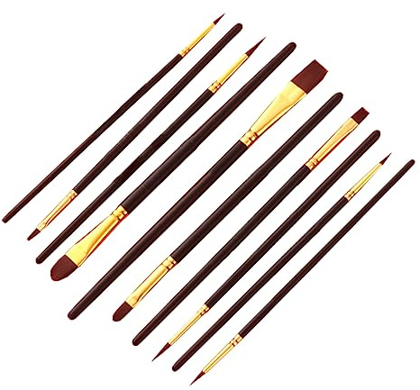 SHINEOFI 20pcs Watercolor Painting Brushes Nylon Hair Artist Paintbrush Handle Brush Pen for Boys and Girls Adults Beginners Professionals