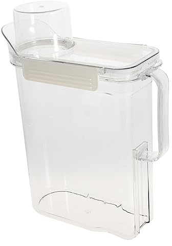 UKCOCO Secchio Per Bucato Trasparente Grande Capacità Coperchio Sigillato, Secchiello Per Lozioni Multiuso Per Bagno e Lavanderia, Contenitore Stoccaggio Detersivi Facile Da Usare, 18x29 Cm