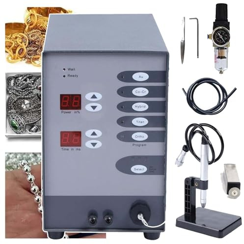 伟 祥 Saldatrice automatica a punti per gioielli, kit di saldatura permanente per gioielli, saldatrice ad arco ulse Argon per saldatura di gioielli, strumento di riparazione di gioielli, tempo di
