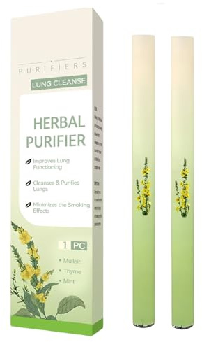 Bolígrafo difusor de hierbas, 2 unidades limpiador pulmonar, difusor de hierbas para limpieza pulmonar, lápices limpiadores de hierbas, inhalador de mullein para la limpieza de pulmones, mejora la