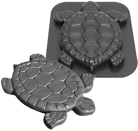 Moldes De Cemento - Moldes Para Pasos De Jardín En Forma De Tortuga Para Hormigón - Accesorios Reutilizables para Crear de Pavimento en Jardín Parque y Exteriores