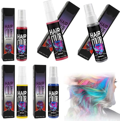 Lila Temporäre Haarfärbespray, Sofortige Farbige Haarfärbe-Alternative für Mädchen Jungen Teenager Frauen, Einweg Waschbar, Schnelles Styling für Party Cosplay Weihnachten Halloween (Blau)
