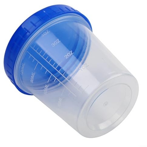 10 Stück 120 ml Kunststoff-Messbecher für sichere Flüssigkeitsmessung mit Deckel für Küche und Labor (2)