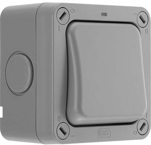 Masterplug WP30 Schalter, 1-fach, 20 A, wetterfest, für den Außenbereich, 2-polig, Schutzart IP66