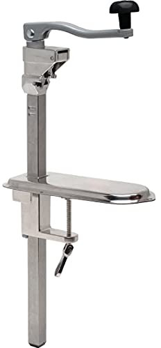 Vogue Tisch-Dosenöffner 530 mm / 20 Zoll, Edelstahl, Dosen bis zu 355 mm / 14 Zoll, Hochleistungs-Dosenöffner, ultrascharfe Klinge, Befestigung an der Werkbank, gewerbliche oder private Nutzung in der Küche, CE038