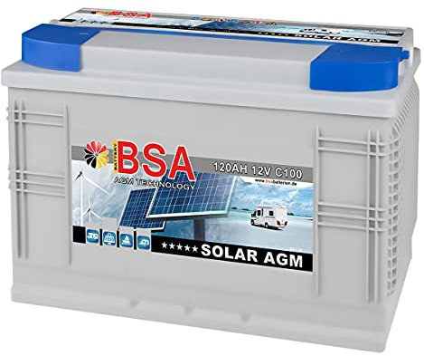 Solarbatterie 120AH 12V AGM Gel Batterie Wohnmobil Versorgungsbatterie Boot Schiff Mover 100AH