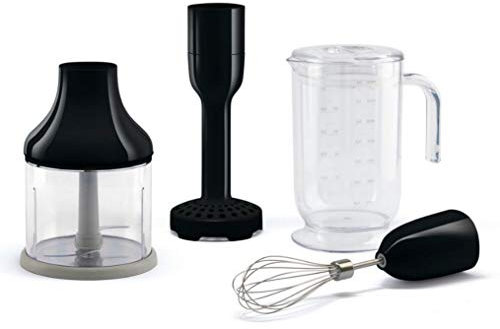 SMEG HBAC01BL | Ensemble d'accessoires pour mixeur plongeant | Couleur : Noir