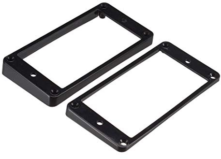 sourcing map Humbucker Pickup Ring Tonabnehmer Einbaurahmen Curved Bottom 35 für Hals und 79 für Bridge Pickup Schwarz 2 Set