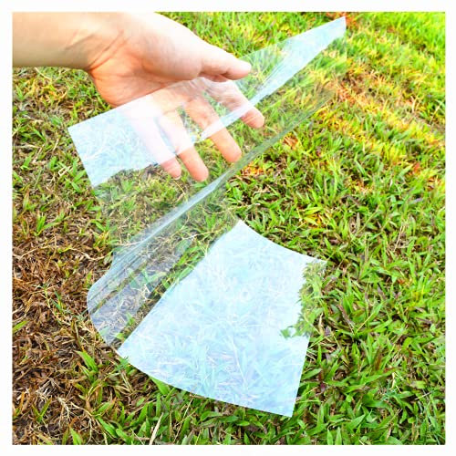 ZHluja 8 Stücke 0,19 mm Acetat-Mylar-Blatt, 305 x 610 mm, transparentes PET-Blanko-Schablonenblatt für Cricut, Silhouette, Bastelschablonenmaterial