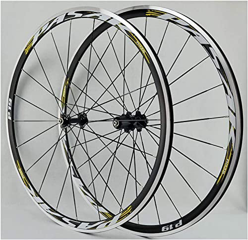 Wheelset Roadbike-Wheelset 700C, Ultra-Licht-Aluminiumlegierung LEBENSLAUF Bremsunterstützung for 7/8/9/10/11/12 Speed ​​Freewheel Qr Fahrrad vorderen Heckrand road Wheel ( Color : E , Size : 700c )