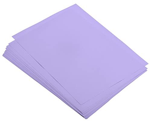 sourcing map 100 Sheets Colored Copy Paper 8 1/2 Inch Printer Paper 80gsm Light Purple for Office Printing, Document Copying, Invitations, Forms, Art Projects