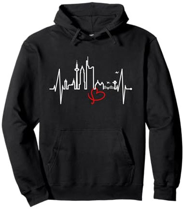 Frankfurt Skyline Herzschlag Fan Ich Liebe Frankfurt Am Main Pullover Hoodie