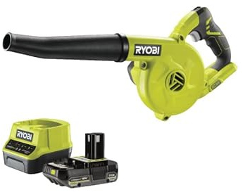 Pack RYOBI Souffleur d'atelier R18TB-0-18V One+ - 1 Batterie 2.0Ah - 1 Chargeur Rapide RC18120-120