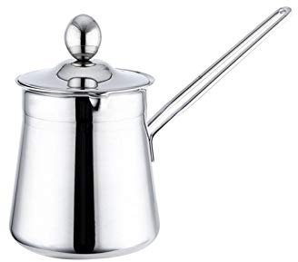Pot À Lait À Café, Cafetière Turque, Cafetière En Acier Inoxydable À Long Manche Anti-brûlure Avec Couvercle, Pot À Moka À Induction, Convient Pour Faire Du Café Turc