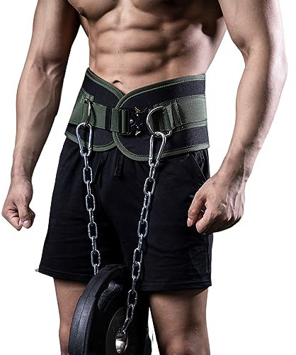 MANUEKLEAR Dip-Gürtel, Gewichtsgürtel, Fitness-Gürtel für Männer und Frauen, robuster Dip-Powerlifting-Gürtel mit Kette, 101,6 cm, Kreuzheben für Kniebeugen, Klimmzüge, Workout