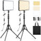 2 Paquets Eclairage Vidéo LED Lampe avec 160cm Trépied Grand, Obeamiu 20W 2500K-8500K Lumière Réglable Eclairage Studio Photo Key Light pour Streaming/Maquillage/Conférence Vidéo/Le Zoom Vlog/Youtube