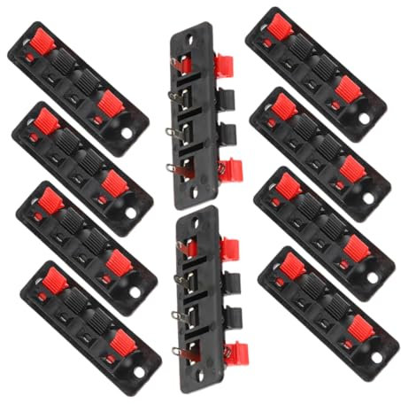 DRESSOOS 10stücke Lautsprecheranschlüsse Mit Klemmkraft Für Sicheren Halt Stecker Für Lautsprecherkabel Anschlussplatte Für Stereo-systeme Kompatibel Mit Heim-audiosystemen Und Led-lichtlei