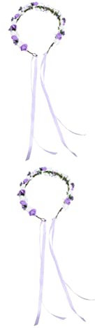 Healeved 2stücke Blumenkranz Haarreif Für Hochzeiten Junggesellinnenabschied Fotografie Verstellbares Stirnband Mit Lebensechten Blumen Und Blättern Für Feiern Und Besondere Anlässe