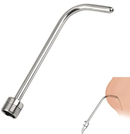 Po Dusche Edelstahl Analdusche für Mann mit gebogenem Vaginaldusche für Erwachsene SM Analspielzeuge