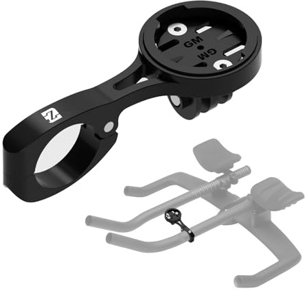 ZIDAOKA Fahrrad-GPS-Computer-Halterung, Aero Bar, Fahrradcomputer-Halterung für 22,2 mm und 22,4 mm Lenker, funktioniert für Garmin, Wahoo, Bryton und Cateye, Sportkamera, integrierte
