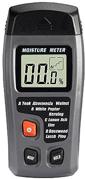 Misuratore Umidità, 1PC MT10 Igrometro Accurato Display LCD di grandi dimensioni Tester di umidità del legno Rilevatore di umidità a parete digitale Misuratore di umidità del legno ,Igrometro Professi