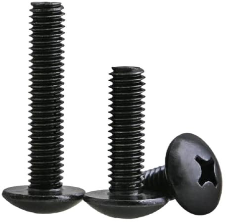 M2-M6 Nickel/Schwarz-Zink-Kreuzschlitz-Flachrundschraube mit Kreuzschlitz, Schwarzes Zink – 10 Stück, M2,5x20mm